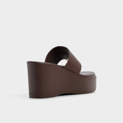 Aldo Friegan in Dark Brown - Slide sandal, Wedge heel Women