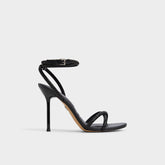 Aldo Manaelden Black Women's Strappy sandals - Strappy heeled sandal, Stiletto heel Women
