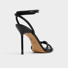 Aldo Manaelden Black Women's Strappy sandals - Strappy heeled sandal, Stiletto heel Women