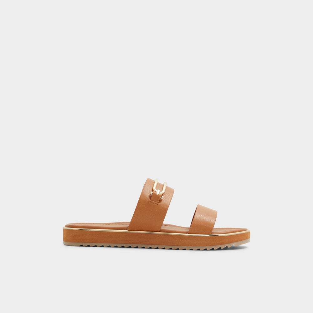 Aldo Lagoon Other Brown Women's Flats - Strappy flat sandal, Footbed sandal Women