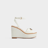 Aldo Ybylin White Women's Wedges - Wedge sandal, Wedge heel Women