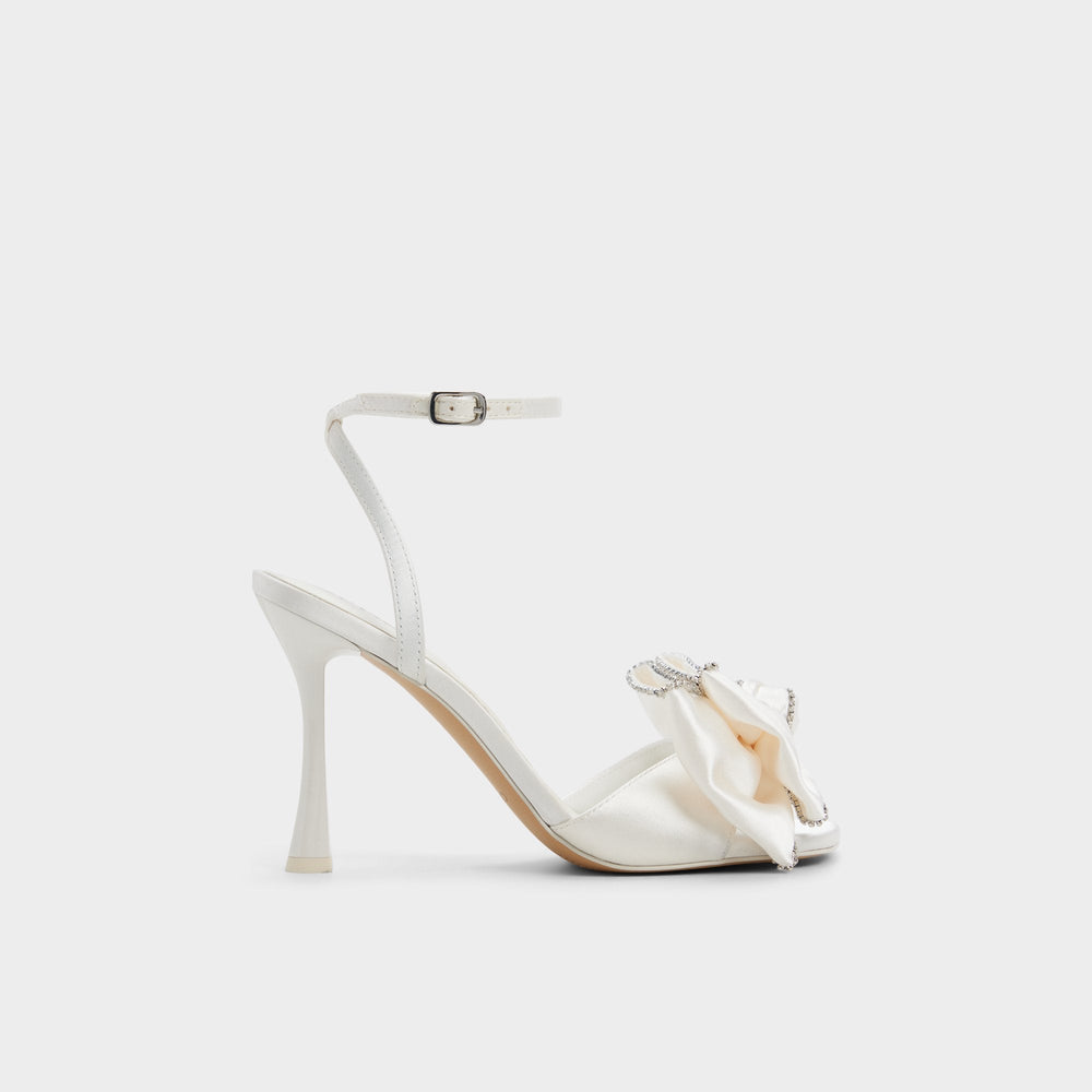 Aldo Tinsel in Other White - Strappy heeled sandal, Stiletto heel Women