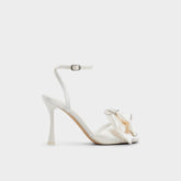 Aldo Tinsel in Other White - Strappy heeled sandal, Stiletto heel Women