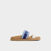 Aldo Beachvacay White/Blue Women's Footbed sandals - Slide sandal, Footbed sandal Women
