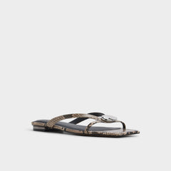 Aldo Iliria White/Black Women's Flats - Slide sandal Women