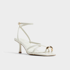 Aldo Elodiah White/Bone Women's Travel essentials - Strappy heeled sandal, Stiletto heel Women