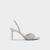 Aldo Aitana in Silver - Strappy heeled sandal, Stiletto heel Women