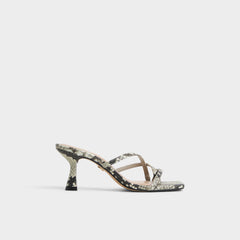 Aldo Calypsa White/Black Women's Animal Prints - Strappy heeled sandal Women
