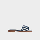 Aldo Sabbia Blue Combo Women's Flats - Slide sandal Women