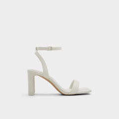 Aldo Aurorai White/Bone Women's Strappy sandals - Strappy heeled sandal, Block heel Women
