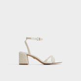 Aldo Bouclettie Other White Women's Block heels - Strappy heeled sandal, Block heel Women