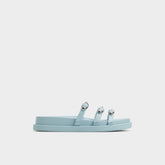 Aldo Zephyra Pastel Blue Women's Footbed sandals - Footbed sandal Women