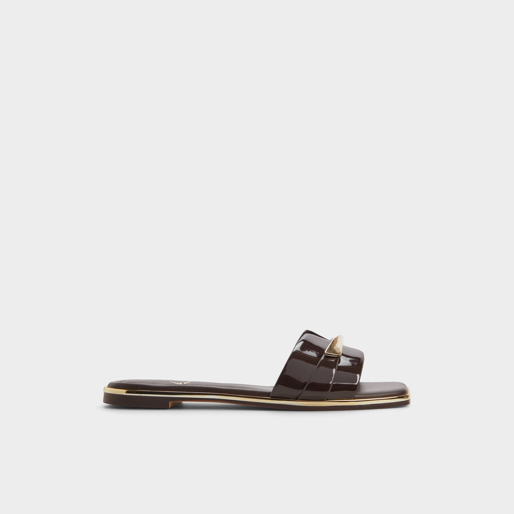 Aldo Darlina Medium Brown Women's Flats - Slide sandal Women