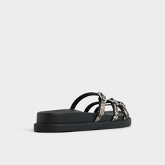 Aldo Zephyra White/Black Women's Footbed sandals - Footbed sandal Women