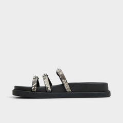 Aldo Zephyra White/Black Women's Footbed sandals - Footbed sandal Women