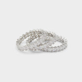 Aldo Aschianamini Silver/Clear Multi Women's Rings - Ring Women|Accessories