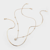 Aldo Teardrop Gold/Clear Multi Women's Necklaces - Necklace Women|Accessories