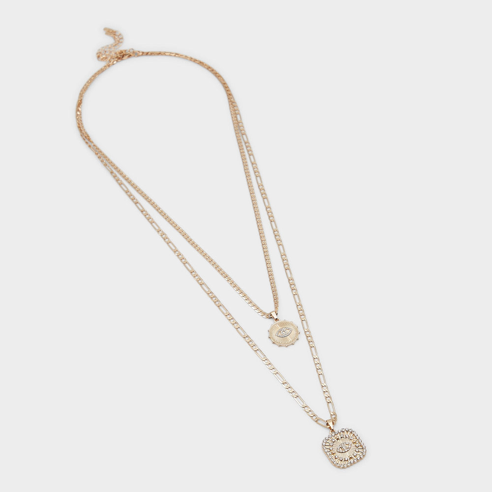 Aldo Naewin Gold/Clear Multi Women's Necklaces - Layered necklace Women