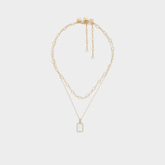 Aldo Destinie Gold/Clear Multi Women's Necklaces - Layered necklace Women|Accessories