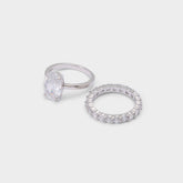 Aldo Ovalsparkles in Silver Clear Multi - Ring Women|Accessories