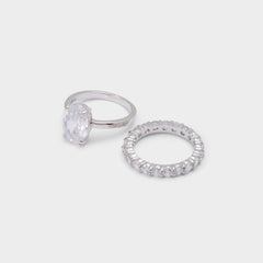 Aldo Ovalsparkles in Silver Clear Multi - Ring Women|Accessories