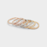 Aldo Lamilly Metallic Multi Women's Cubic Zirconia - Multi finger rings Women|Accessories