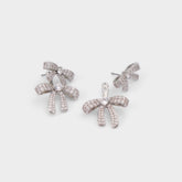 Aldo Bows in Silver Clear Multi - Earrings Women|Accessories