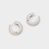 Aldo Strigidae in Silver Clear Multi - Hoop earrings Women|Accessories