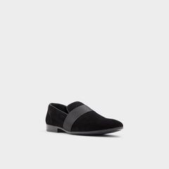 Aldo Asaria Open Black Leather Suede Men's Loafers & Slip-Ons - Loafer Men
