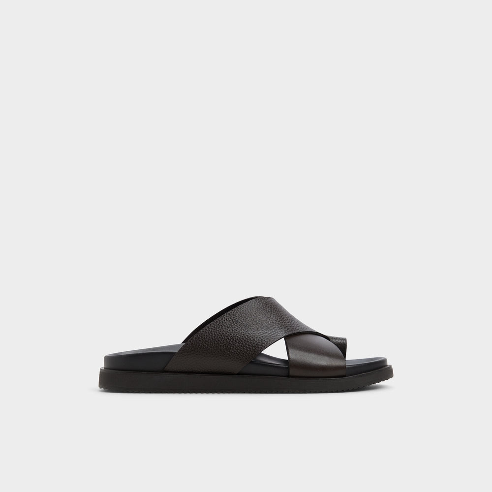 Aldo Darley Dark Brown Men's Sandals & Slides - Strappy flat sandal Men
