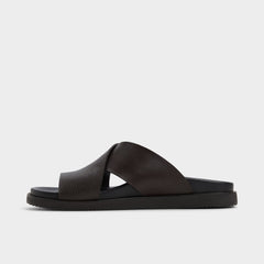 Aldo Darley Dark Brown Men's Sandals & Slides - Strappy flat sandal Men