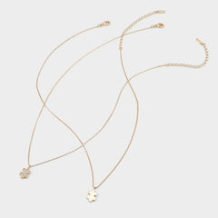 Aldo Besties Gold/Clear Multi Women's Necklaces - Gift set Accessories