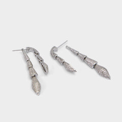 Aldo Serrpente in Silver Clear Multi - Statement earrings Accessories