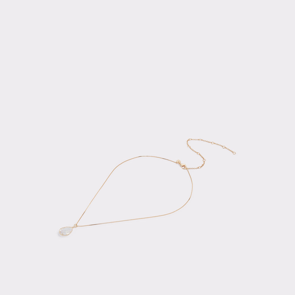 Aldo Beauceron Gold/Clear Multi Women's Necklaces - Teardrop necklace Women|Accessories