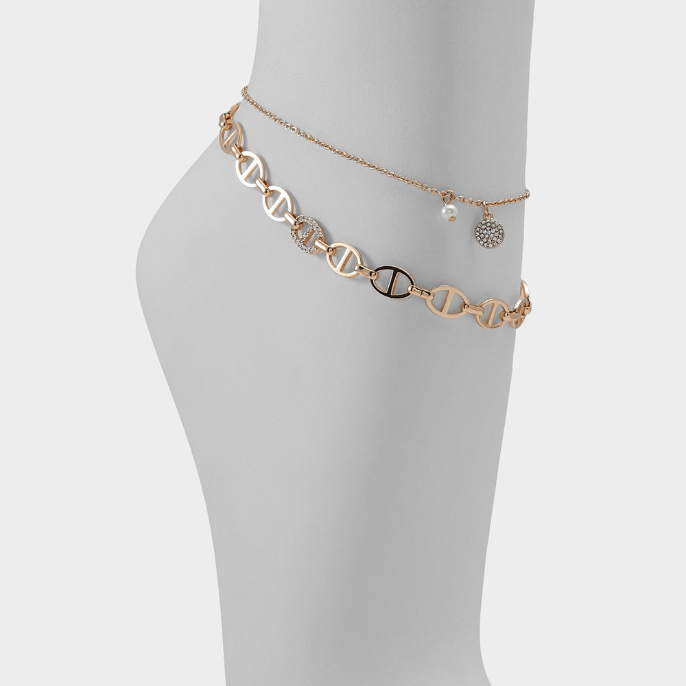Aldo Splenndorx Gold/Clear Multi Women's Anklets - Anklet Women|Accessories