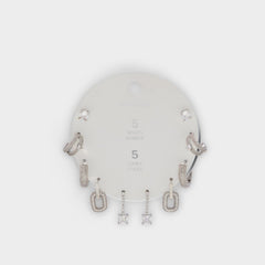Aldo Fivelookss Silver/Clear Multi Women's Earrings - Earring set Women|Accessories