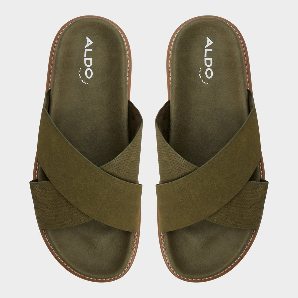 Aldo Marrin in Olive - Slide sandal New