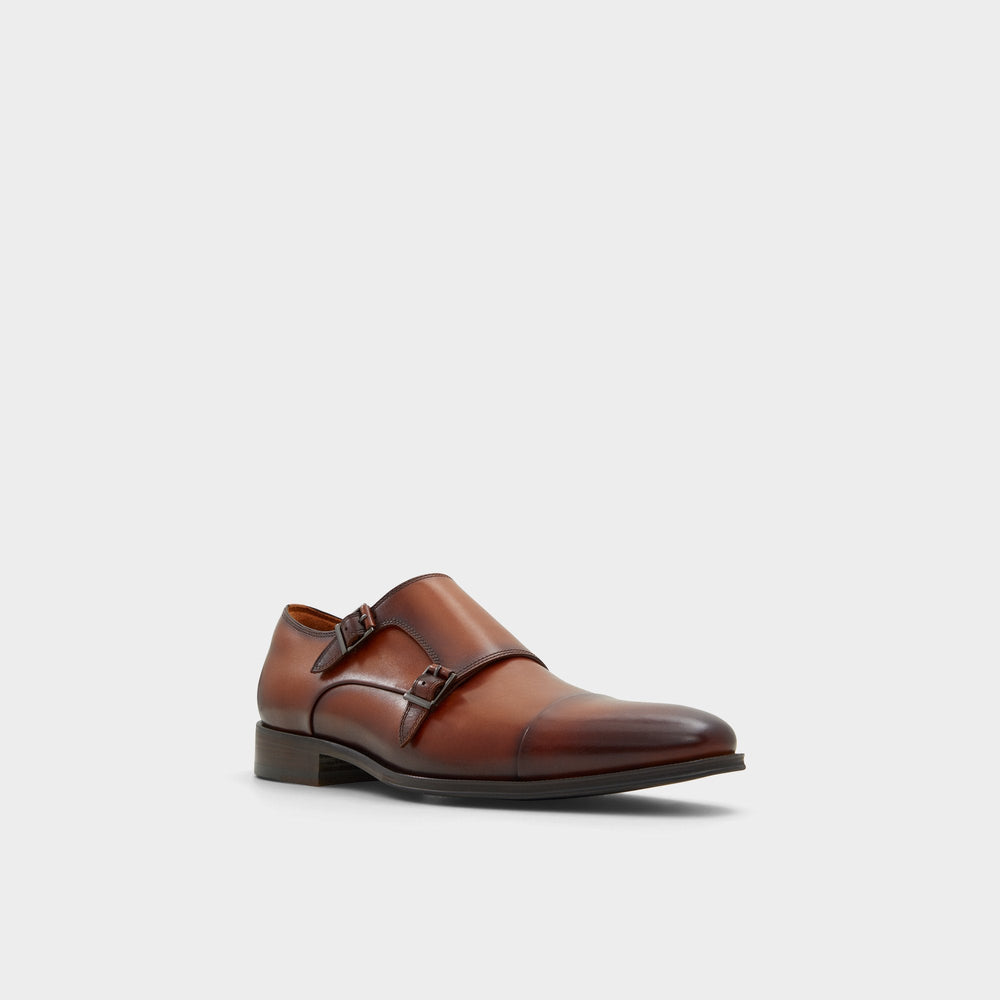 Aldo Axwell Cognac Men's Dress Shoes - Monkstrap loafer New|Men