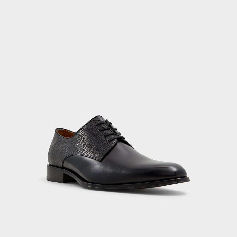 Aldo Halbart Black Leather Embossed Men's Oxfords & Lace-ups - Oxford shoe New|Men