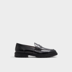 Aldo Aleris Black Men's Dress Shoes - Loafer, Lug sole New|Men