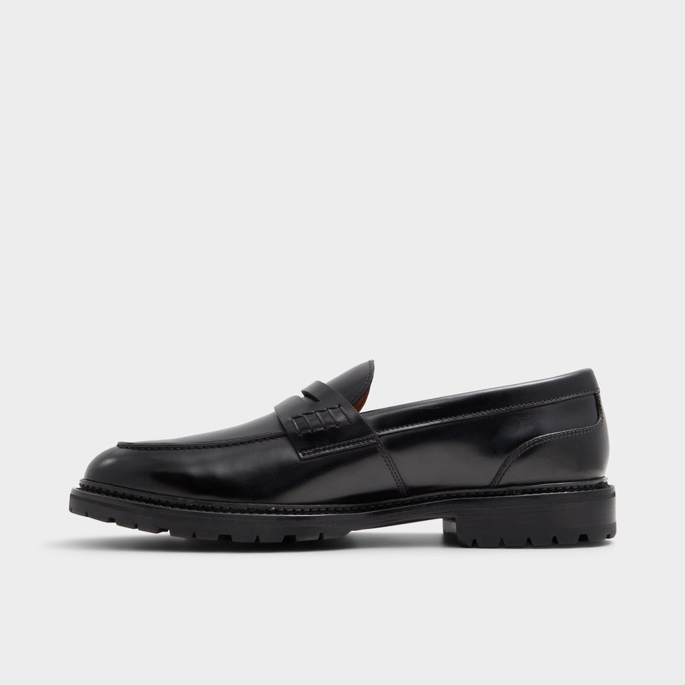 Aldo Aleris Black Men's Dress Shoes - Loafer, Lug sole New|Men