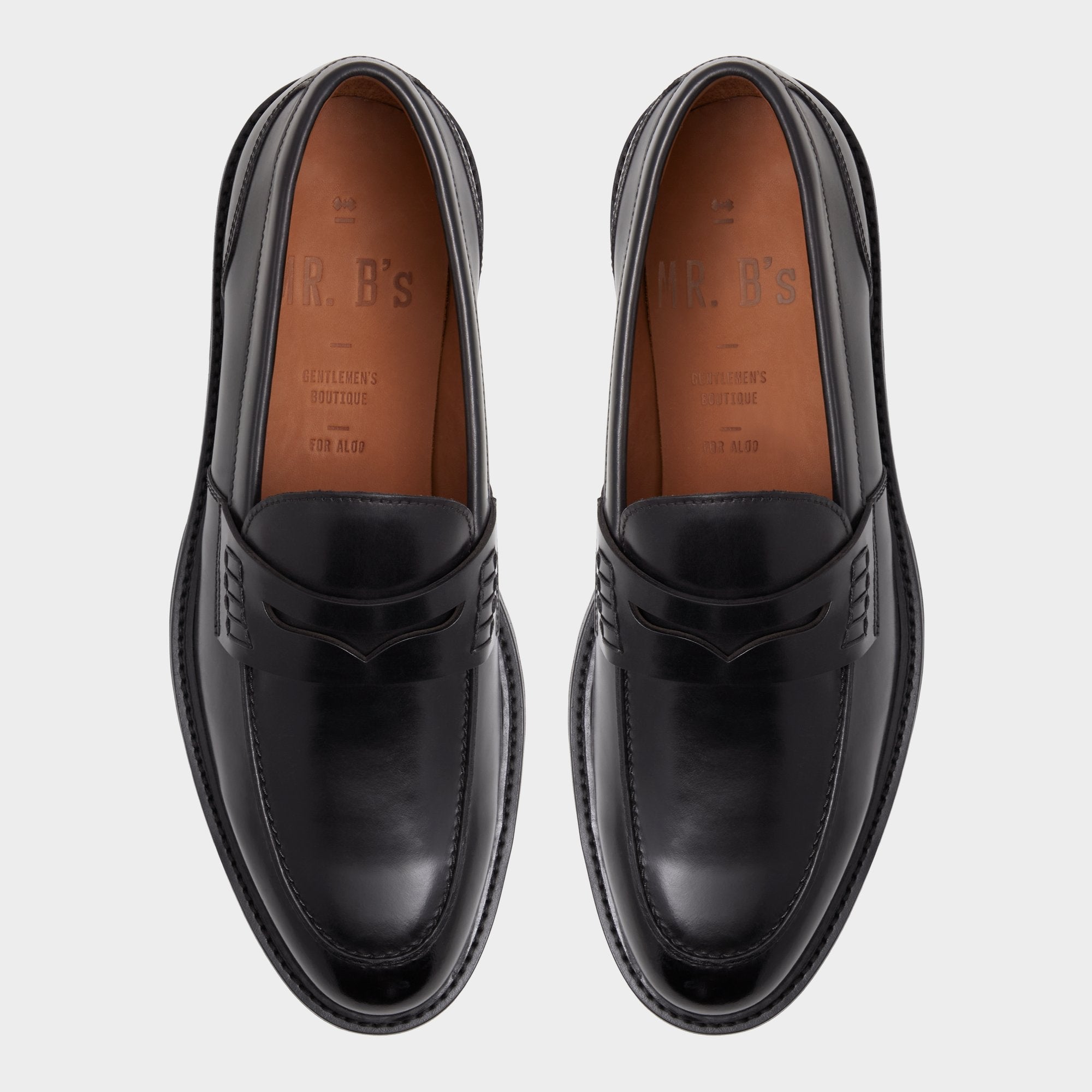 Aldo Aleris Black Men's Dress Shoes - Loafer, Lug sole New|Men
