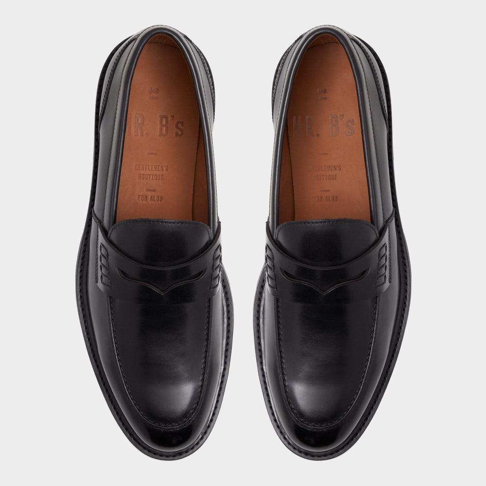 Aldo Aleris Black Men's Dress Shoes - Loafer, Lug sole New|Men