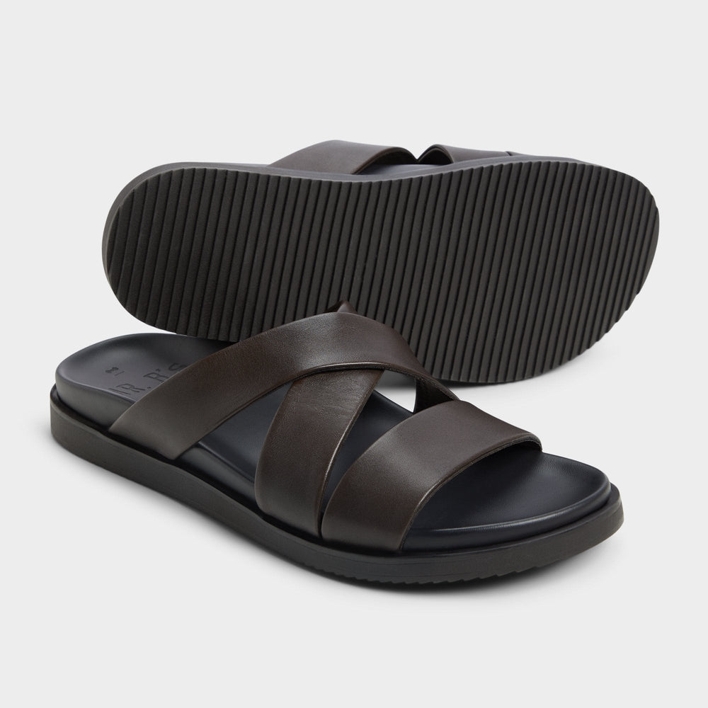 Aldo Kairo Dark Brown Men's Sandals & Slides - Slide sandal New|Men
