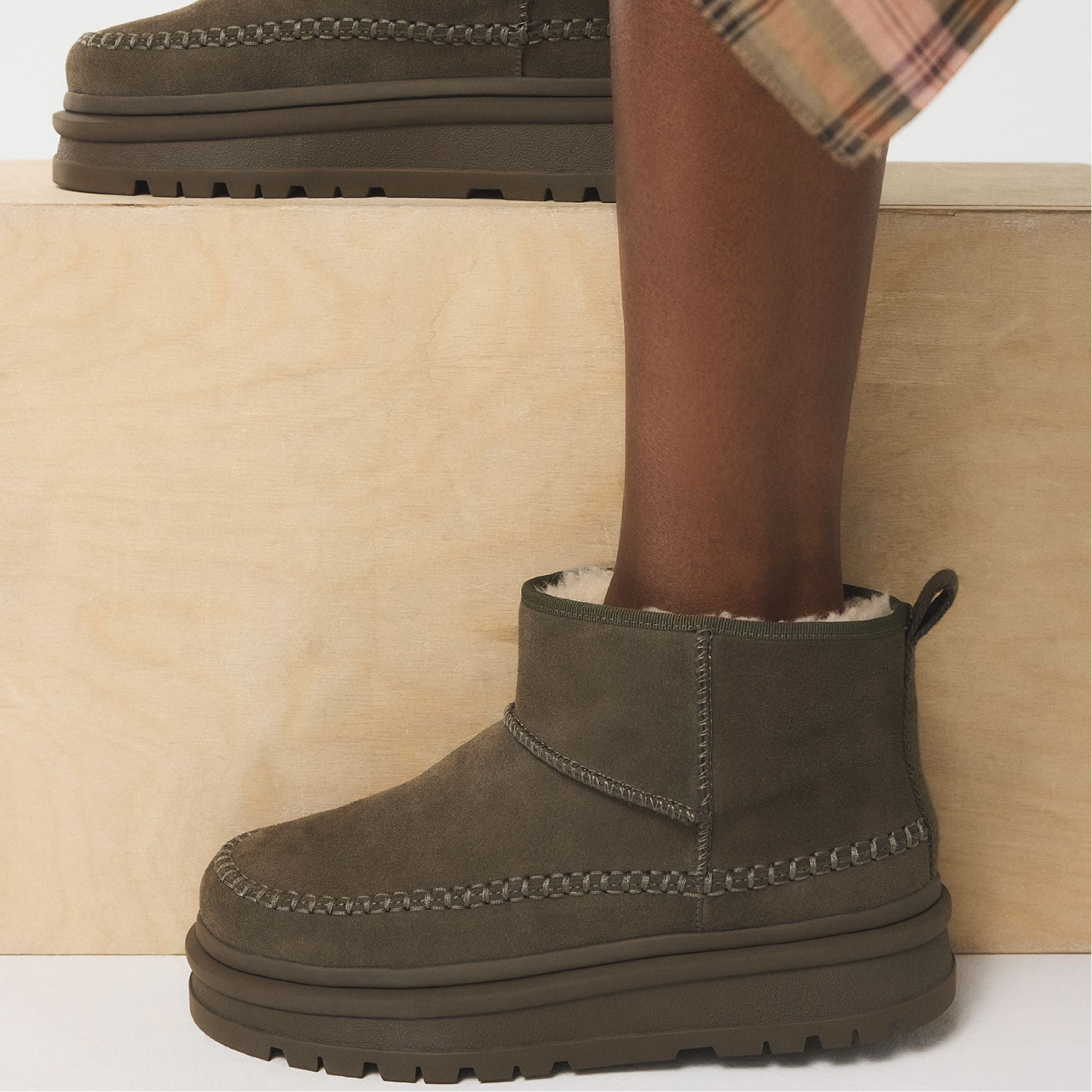 Aldo Milanie in Dark Green - Ankle boot, Lug sole Women