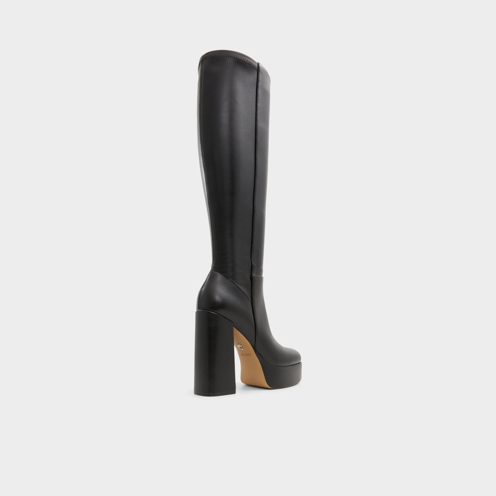 Aldo Albie Black Women's Tall Boots - Knee-high boot, Platform Women