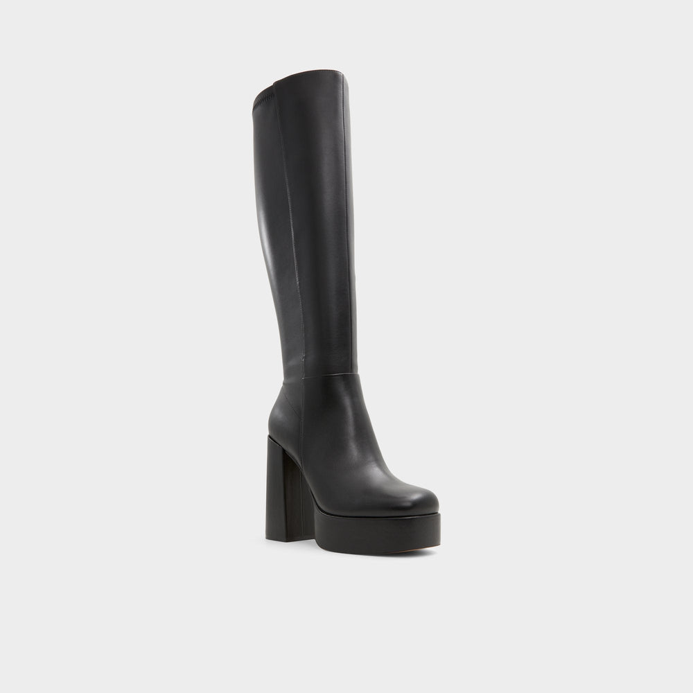 Aldo Albie Black Women's Tall Boots - Knee-high boot, Platform Women