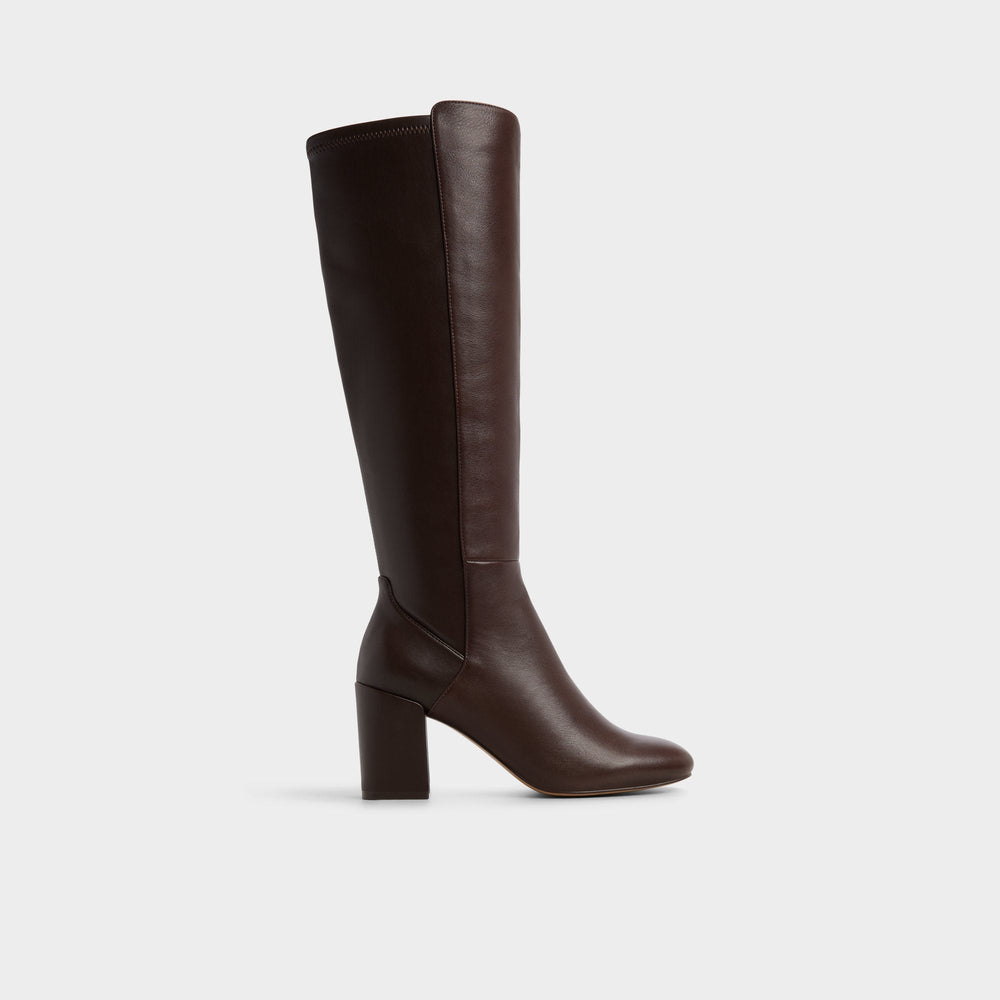 Aldo Satori Brown Overflow Women's Tall Boots - Knee-high boot, Block heel Women