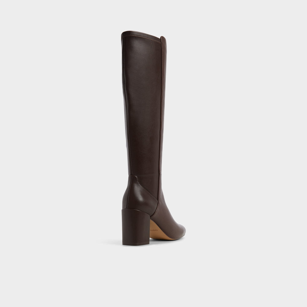 Aldo Satori Brown Overflow Women's Tall Boots - Knee-high boot, Block heel Women
