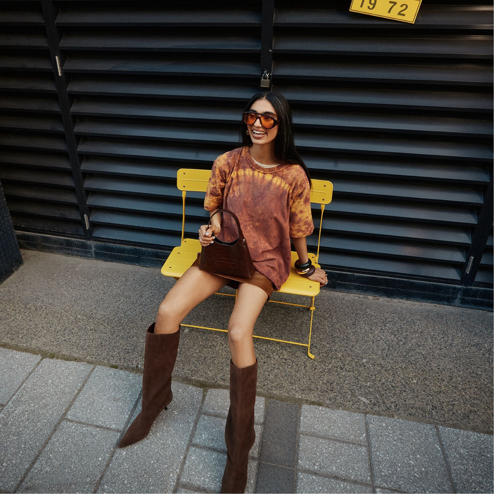Aldo Selora in Dark Brown - Knee-high boot, Stiletto heel Women|Bags